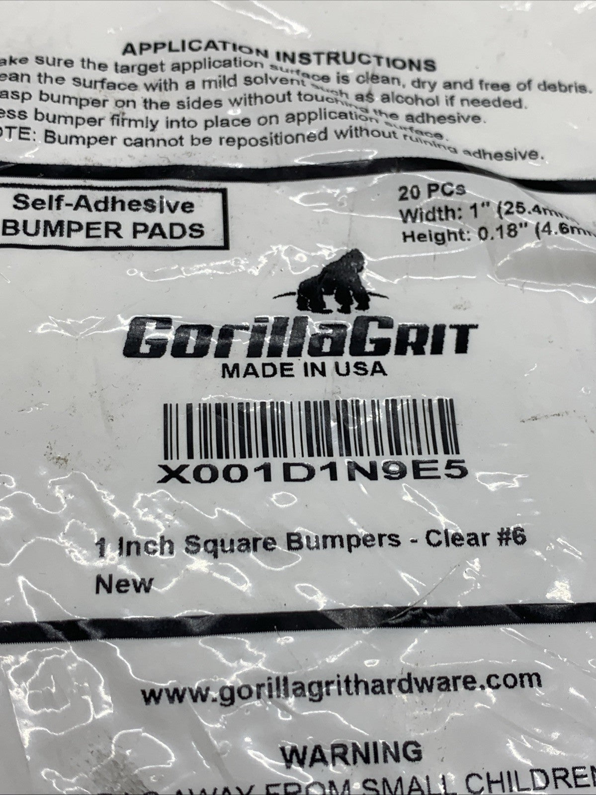 Clear Rubber Bumpers Rubber Feet for Cutting Boards Glass Table 20pcs - Lot Of 3