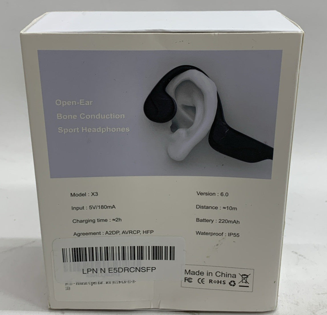 Open-Ear X3 Bone Conduction Earphone Sport Headphones Waterproof Bone Conduction