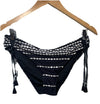 La Blanca Women's Side Tie Hipster Bikini Bottom Black/White Underwear Size 10