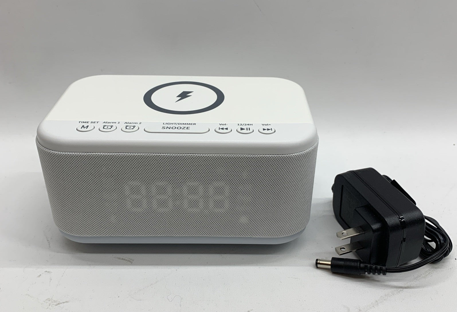 Alarm Clock Speaker Wireless Charger, Digital Alarm Clocks Bedrooms Bluetooth