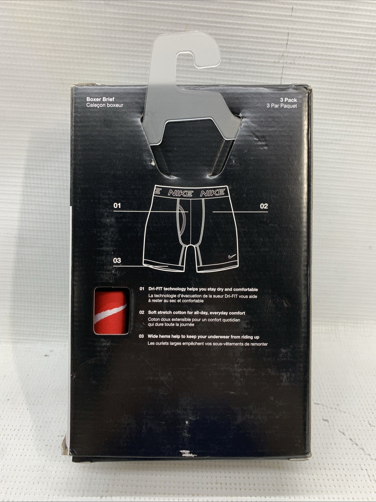 Nike All Day Cotton Stretch Boxer Brief Underwear Dri-fit Size XL Multi - 3-Pack