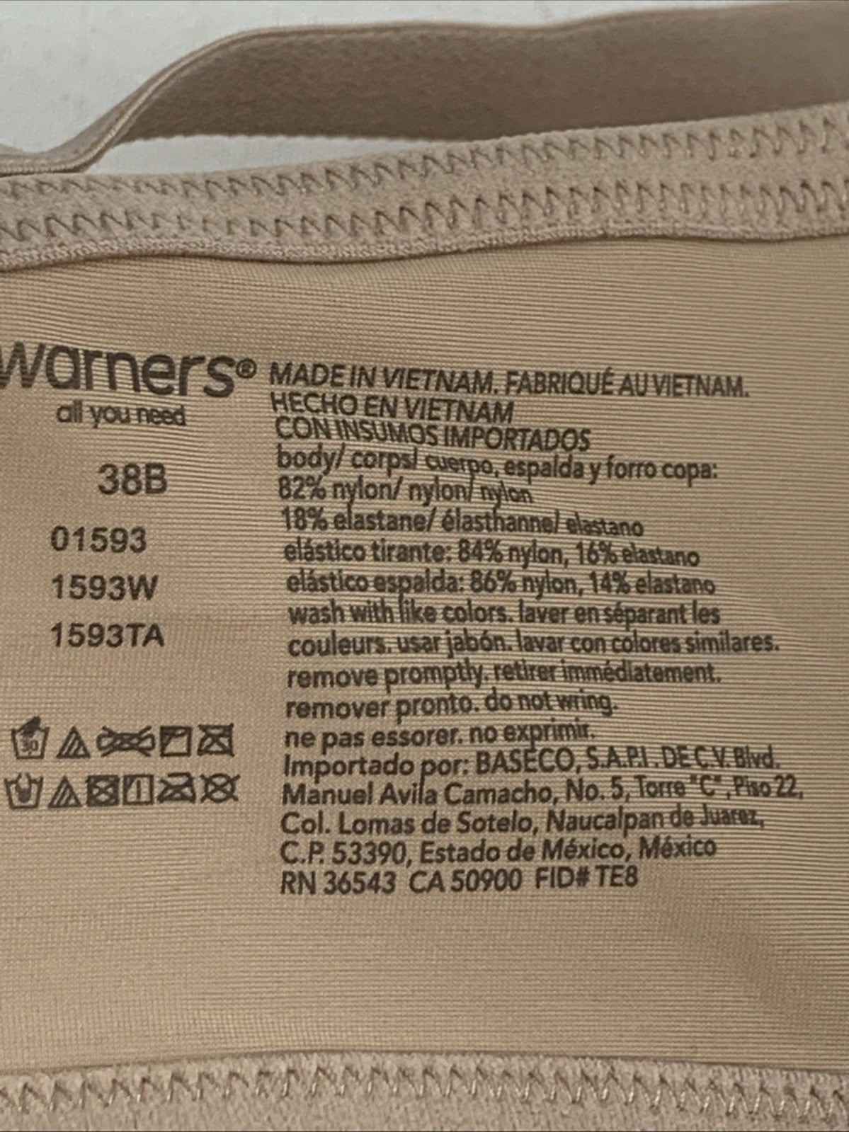 Womens toasted almond underwire T-shirt bra with light lining, cushioned and supportive, size 38B from The Family Flips