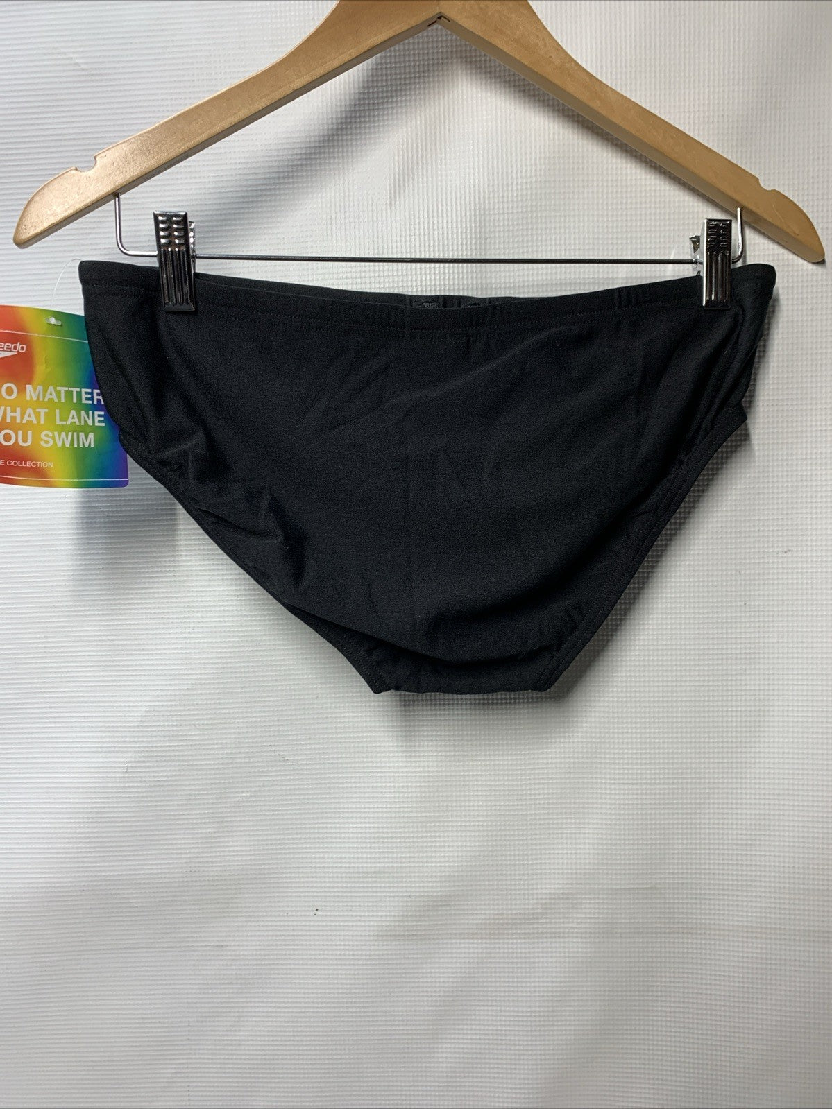 Speedo Eco Endurance Pride Graphic Brief Black Men 34 Underwear Drawstring Waist