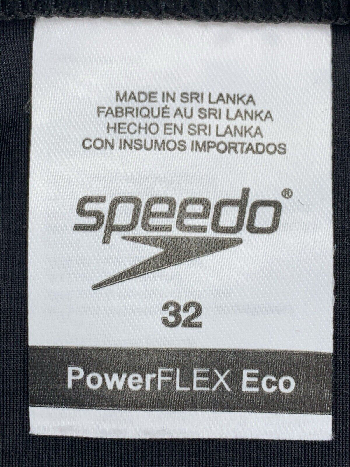 Speedo Men's Swimsuit Brief PowerFlex Eco Solid Adult Black Size 32 Underwear
