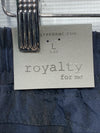 Royalty For Me Techo Men's Large Navy Blue AB001 Tie Dye Short 4 Way Stretch