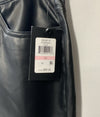DKNY Black Women’s Soft Faux Leather Mini Boot Flare Long Pants Size 10 Black