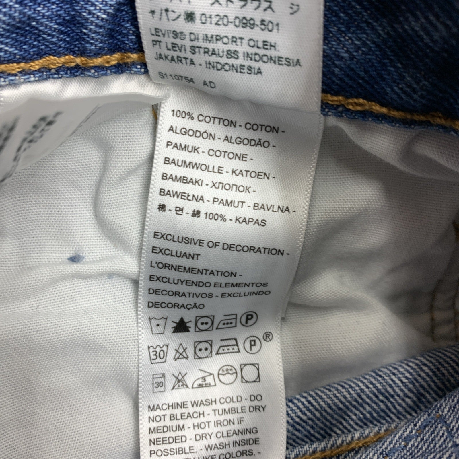 Levi's 501 Denim High Waist Cut Off Jeans Shorts Size 24 Athens Medium Wash Blue