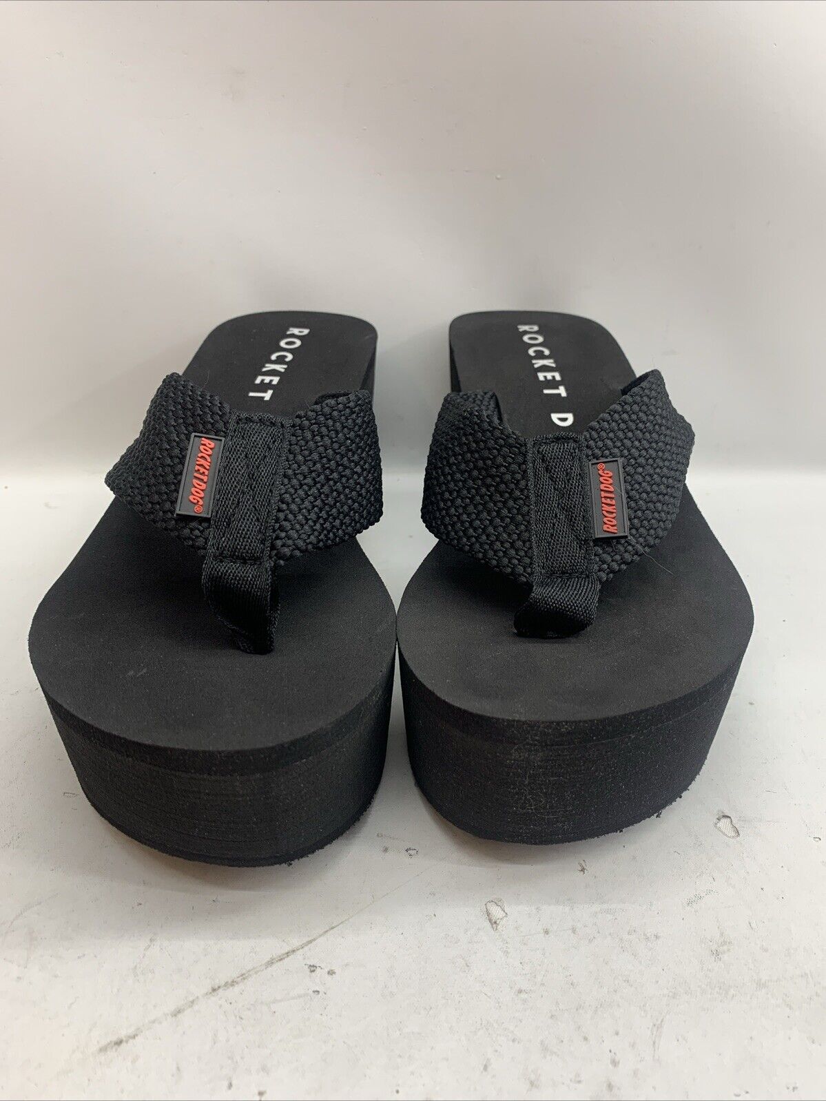 Rocket Dog Women's Black Crush Platform Flip Flop Thong Sandal Slipper Size 9M