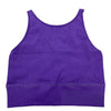 MTV Women's Sports Bra, Longline Seamless Athletic Workout Top Size L/XL Violet