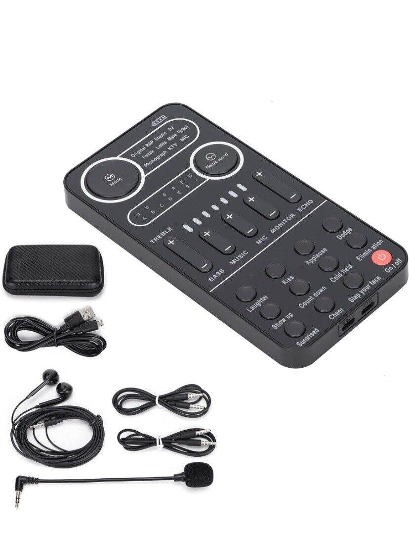 Universal Sound Card Set With Live Voice Changer For Mobile Phone And Computer