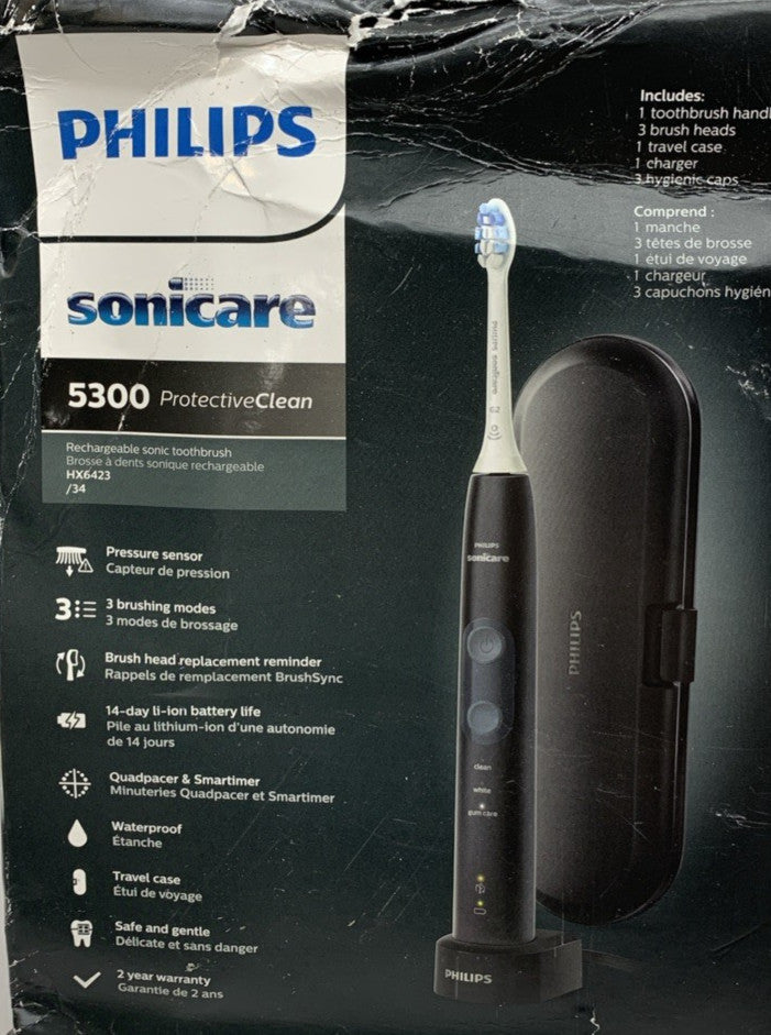 Philips Sonicare Electric Power Toothbrush 5300 ProtectiveClean Gentle HX6423/34