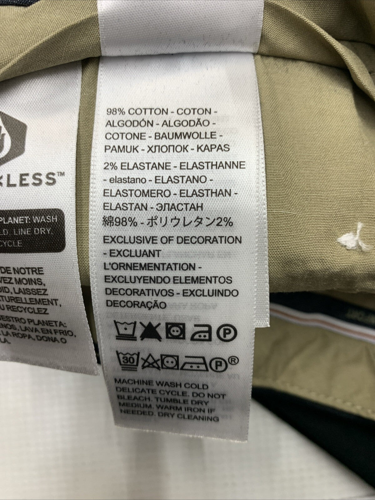 Dockers Signature Khakis 594070004 Pant Men Cotton Slim Fit Stretch Size 34x32