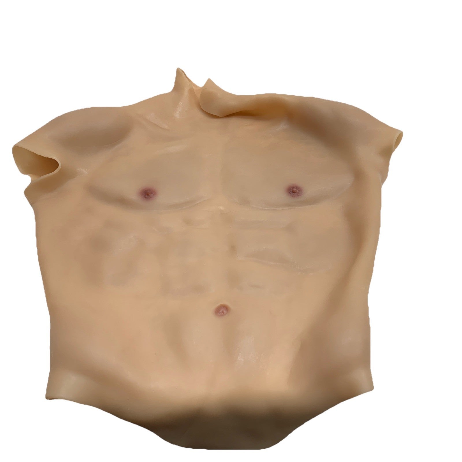 KnowU Breastplate Silicone Male Fake Chest Muscle Body Suit Cosplay Crossdress