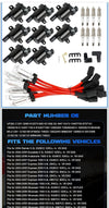 Ignition Coils & Spark Plugs & Wires Set UF262 for Chevrolet Silverado GMC 8pcs