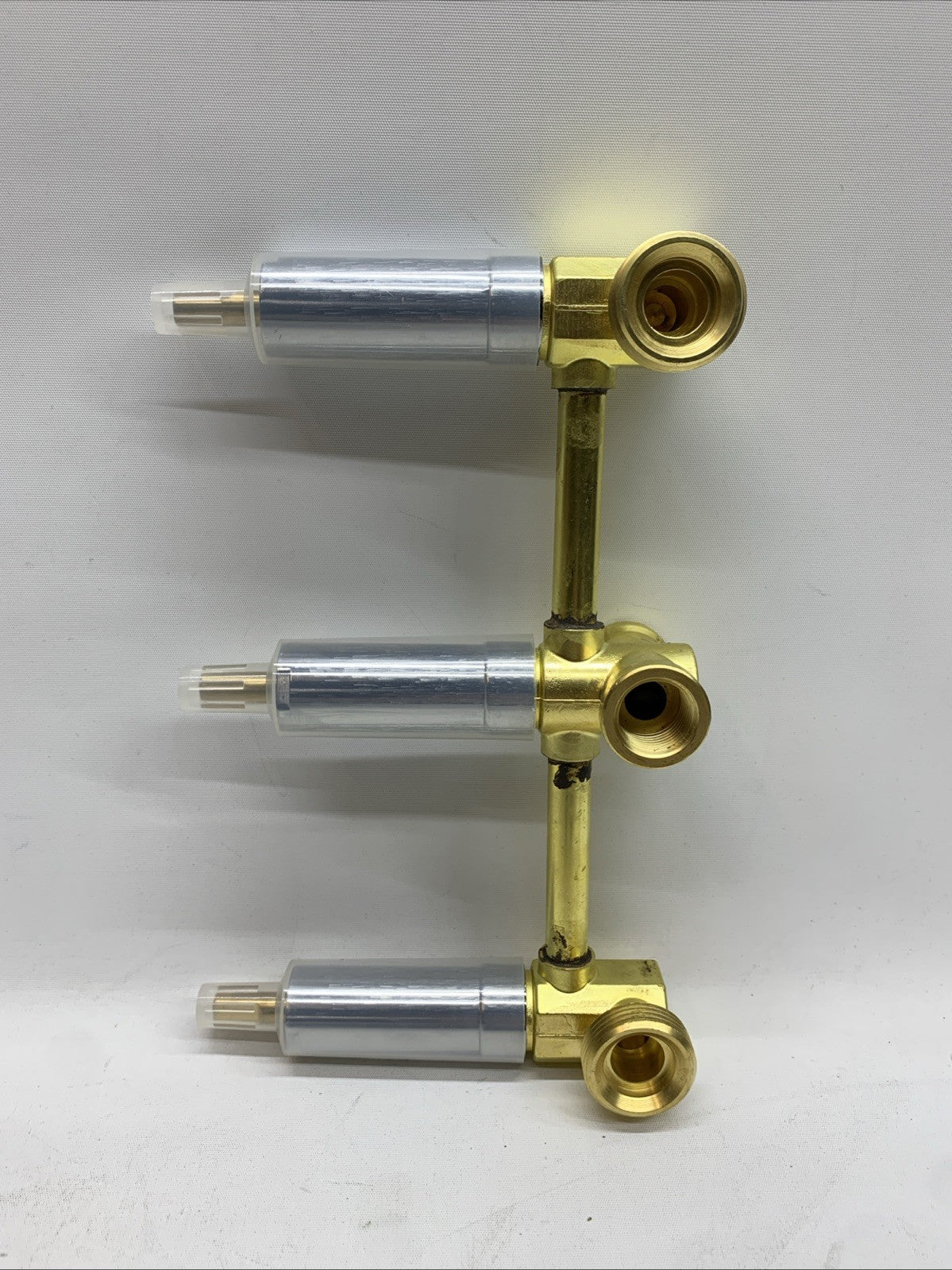 Kingston Brass KB231AL Tub and Shower Faucet Wall mount w/3-Nickle Lever Handles