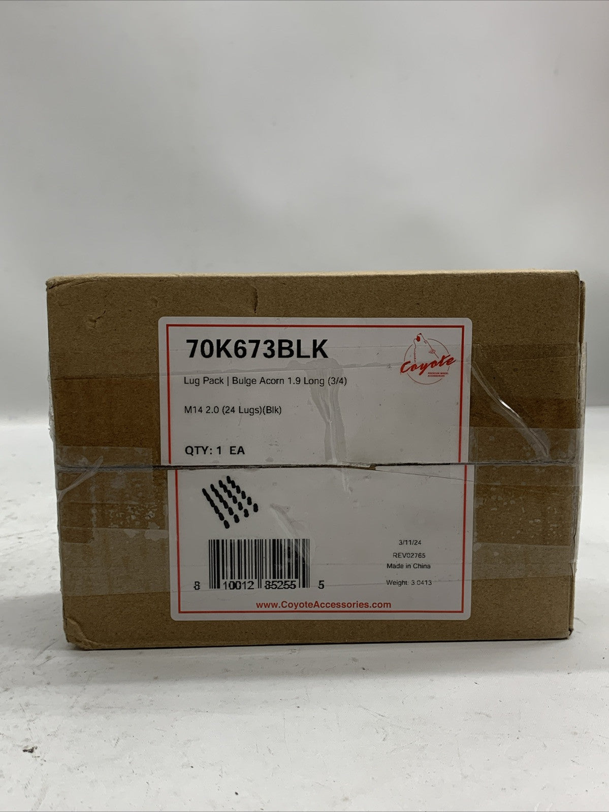 Install Kit 70K673BLK Bulge Acorn 1.9