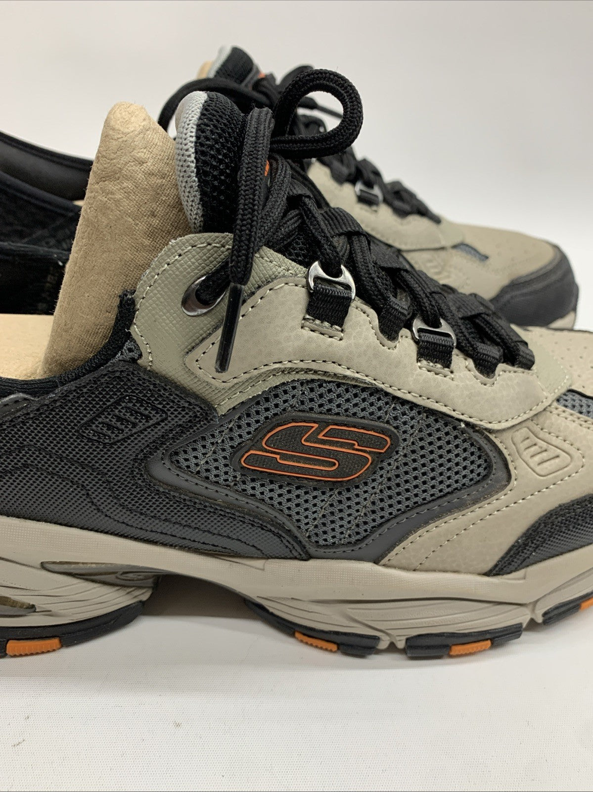 Skechers Mens Size 10.5 Vigor 3.0 Drafting Lace-up Shoe Taupe/Black 237445W/TPBK