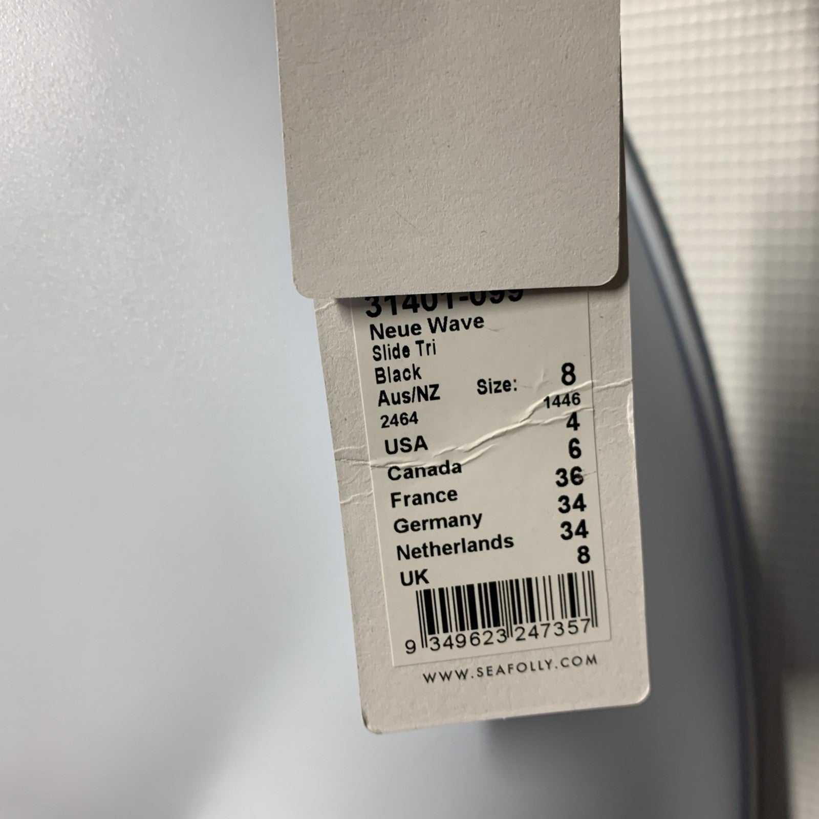 Seafolly Women's Slide Triangle Bikini Top Swimsuit Swimwear Neural Wave Size 4