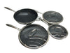 HexClad Hybrid Nonstick 7-Piece Cookware Cooking Pan Set with Lids & Wok - USED