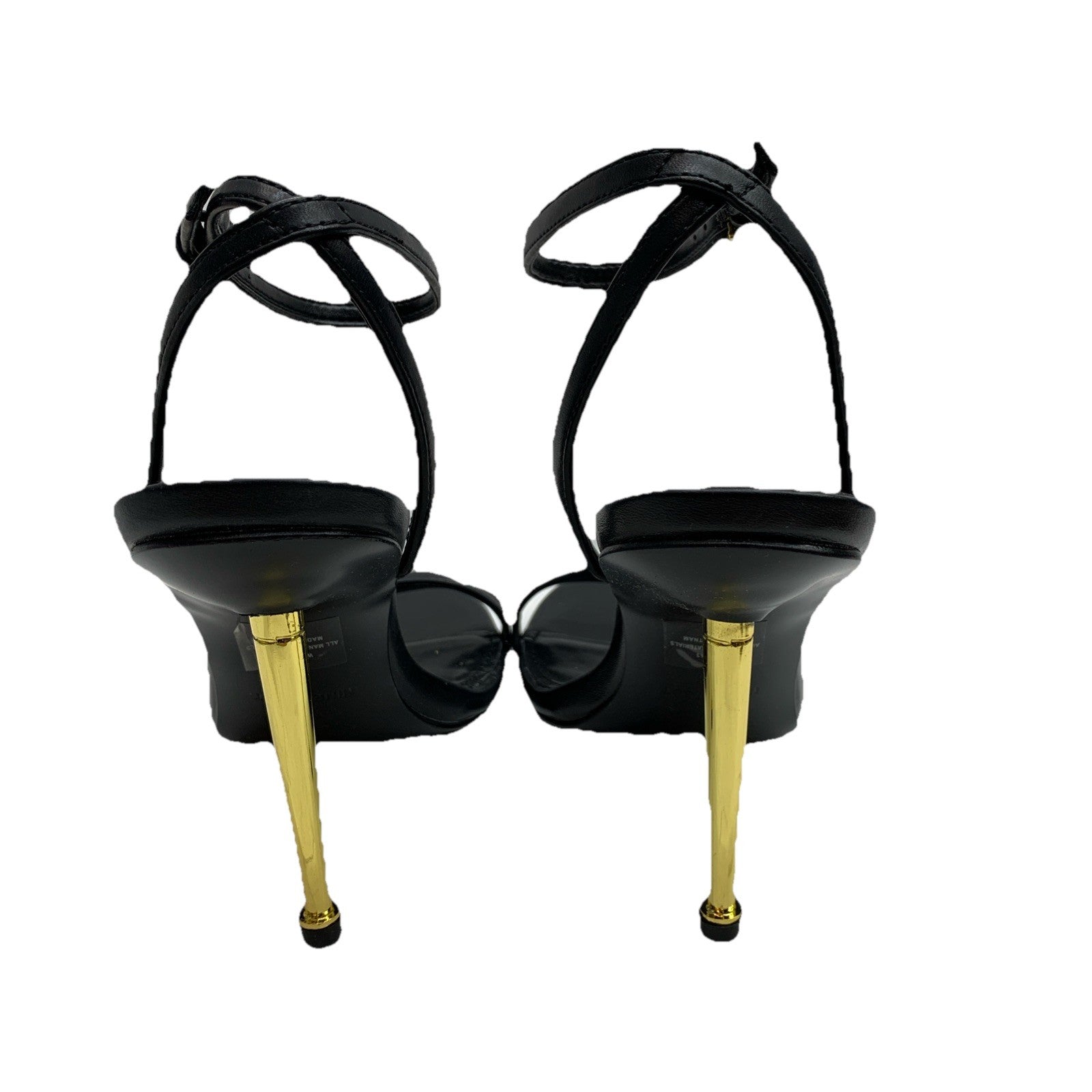 Nine West REINA3 Heeled Sandals Size 8M Black Open Toe for Formal, Wedding, Date