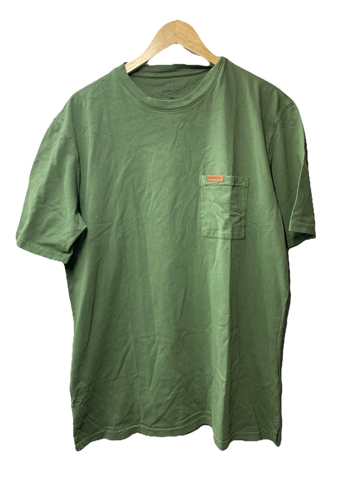 PENDLETON Men's Classic Short sleeves Shirt w/Pocket Green RG1201-74532 Size L