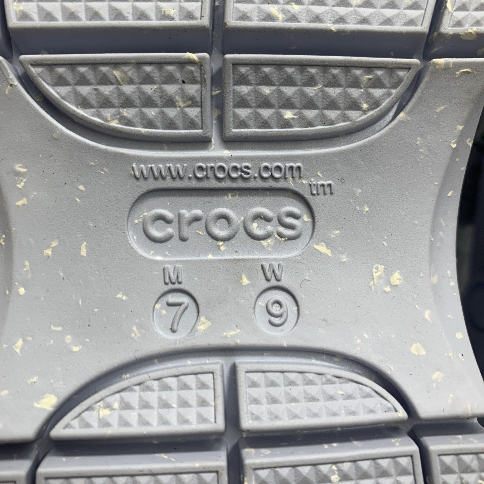 Crocs Classic Mega Crush Platform Sandal White Blue Unisex-Adult Women 9 Men's 7
