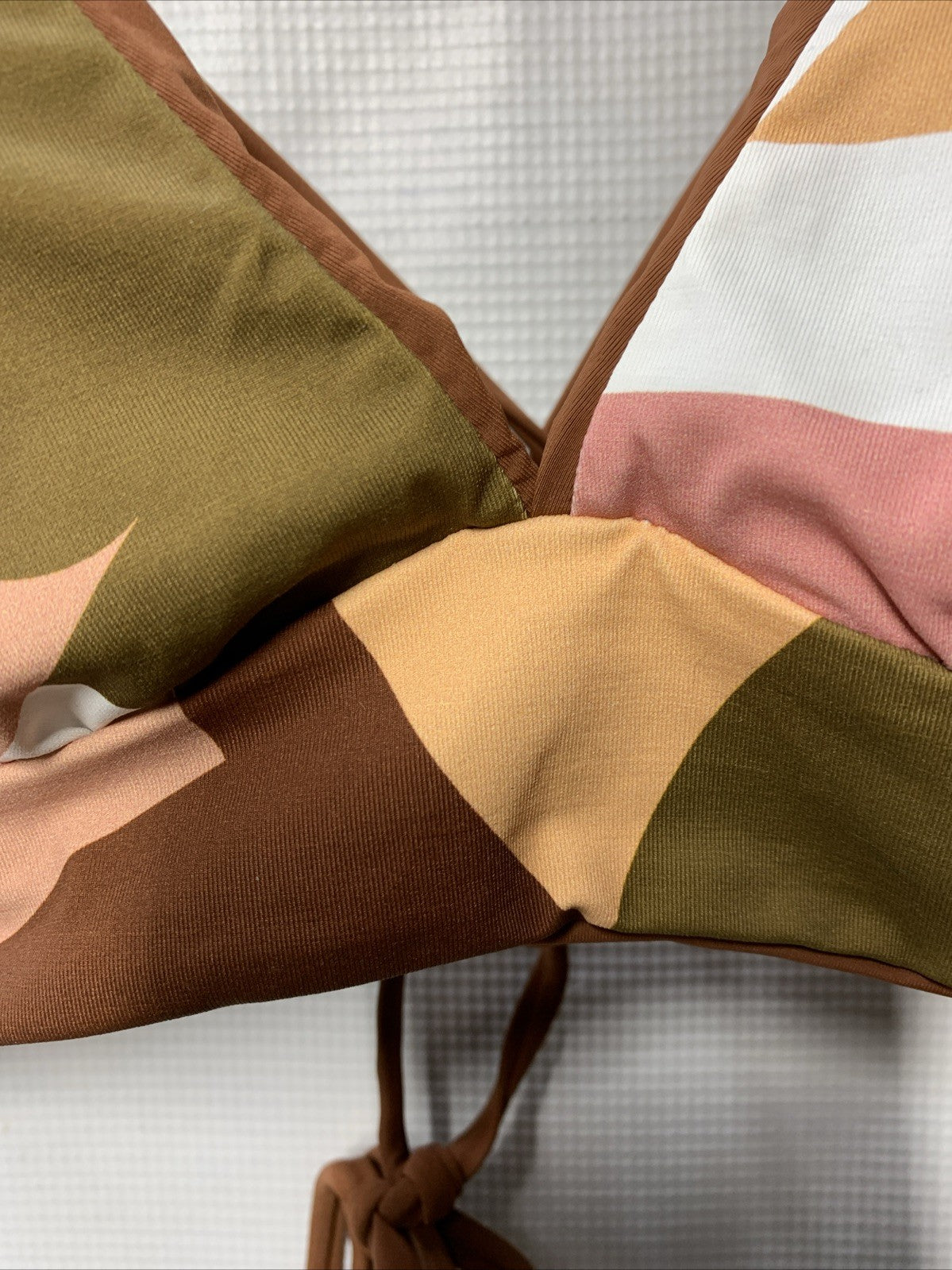 Maaji Standard Sliding Triangle Bikini Top M Multicolor Less Coverage Drawstring