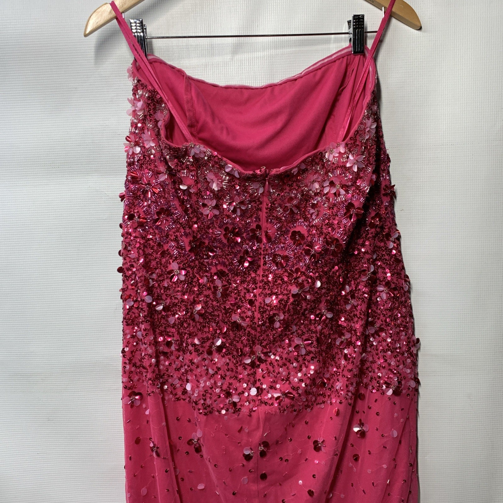 Adrianna Papell Women's Beaded Gown Cocktail Party Dress Sleeveless Size 14