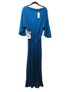 Koh Koh Teal Blue Womens Full Length Dress Gown Long Sleeve Size XL NT167-XL40