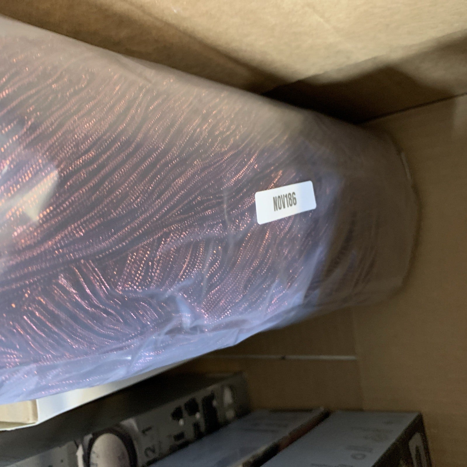 Adrianna Papell Women's Metallic Crinkle Gown Dress Size 4 Party/Cocktail Formal