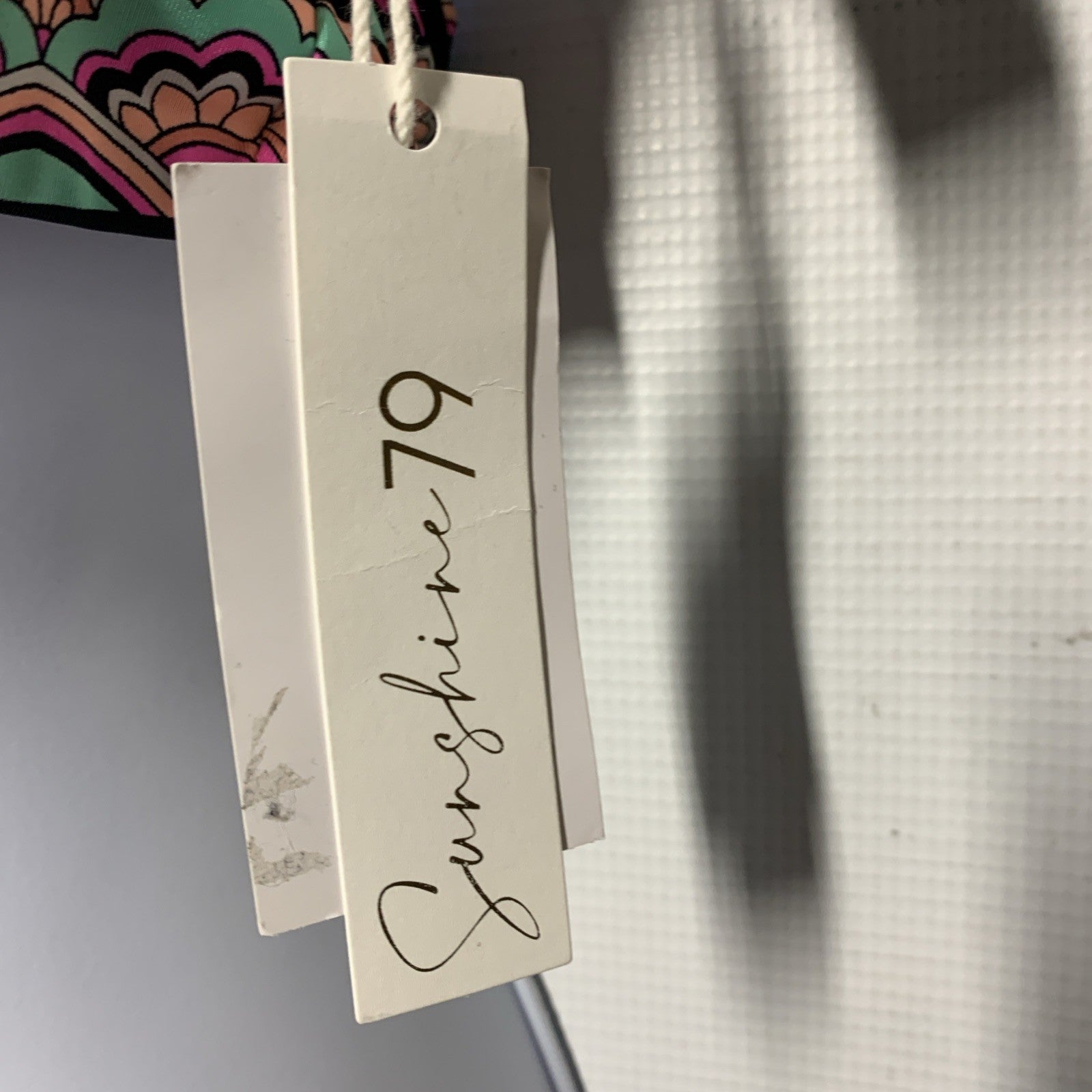 Sunshine 79 Women's Triangle Halter Bikini Swimsuit Top Size 8 Multi-Color 52419