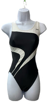 TYR MALIT1A Alliance T-Splice Maxfit One Piece Swimsuit Size 32(M) Black/White