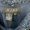J Kara Women's Size 10 Flutter-Sleeve Embellished Popover Dress Navy (669) 3417N