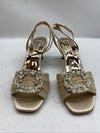 Badgley Mischka Women's Nimah Kitten Heel Sandal Heeled Nude Size 9 Open Toe