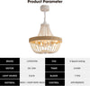 LVYEAYOU 20“ Rustic Beaded Chandelier Ceiling Fan w/Light Remote & App Control