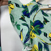 Nine West Women's Flutter Sleeve Swing Dress Size 10 Green Floral Round Neck