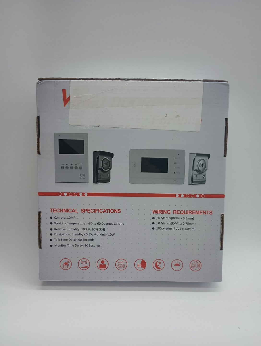 AMOCAM Wired Video Intercom System, 7 Inches Video Doorbell Door Phone System