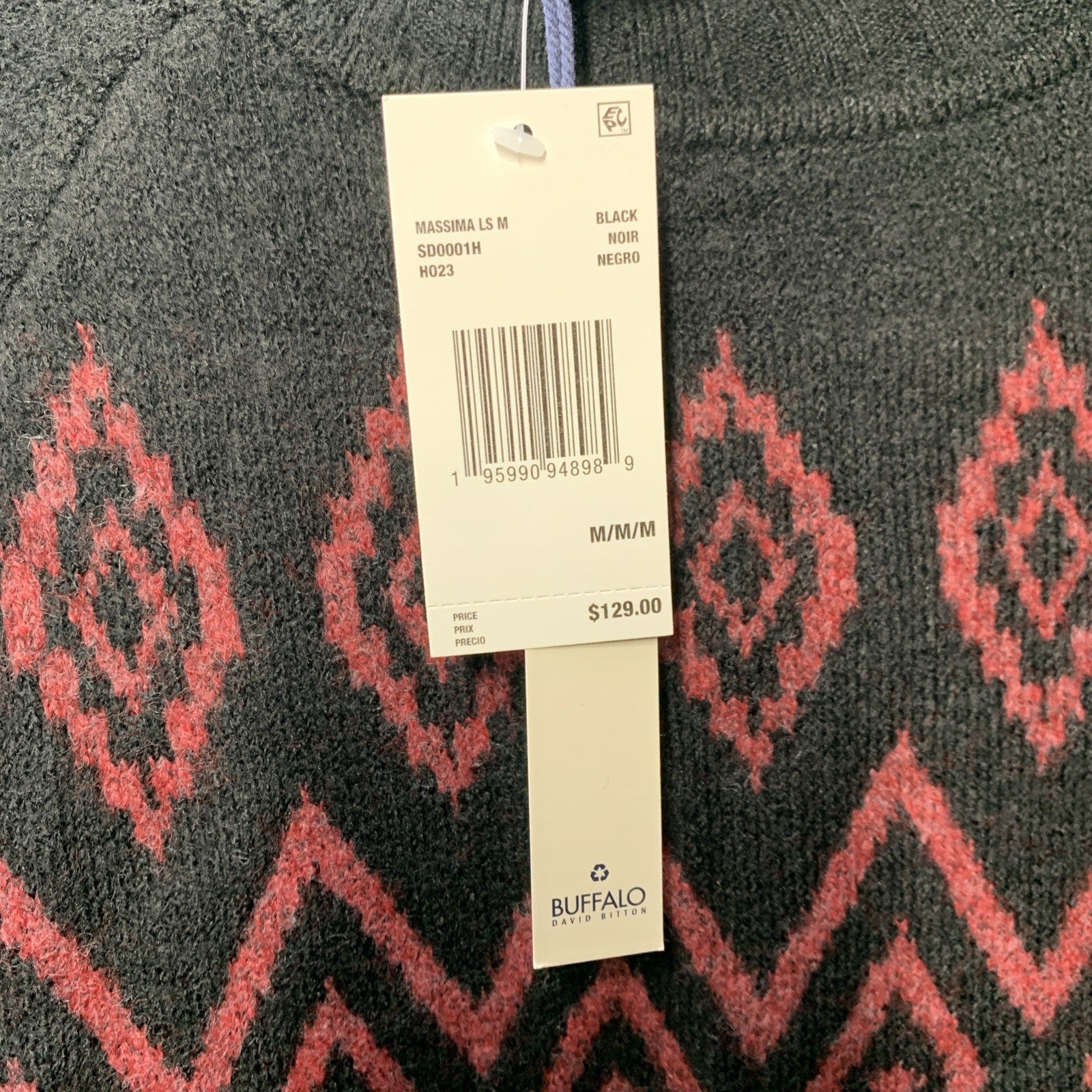 Buffalo David Bitton Women's Massima Ls Mock Neck Sweater Dress Black Medium