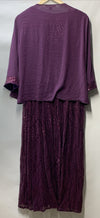 GRACE KARIN 2024 Women's Two Piece Sequin Dress with Jacket Size 12, Purple