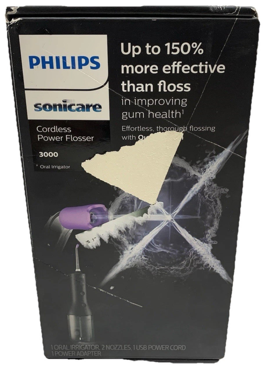 Philips Sonicare Cordless Power Flosser 3000 HX3826/23 Oral Irrigator Quad Strea