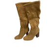 MADDEN GIRL Womens Almond Beige Padded Winslow Square Toe Block Heel Boots 7.5M