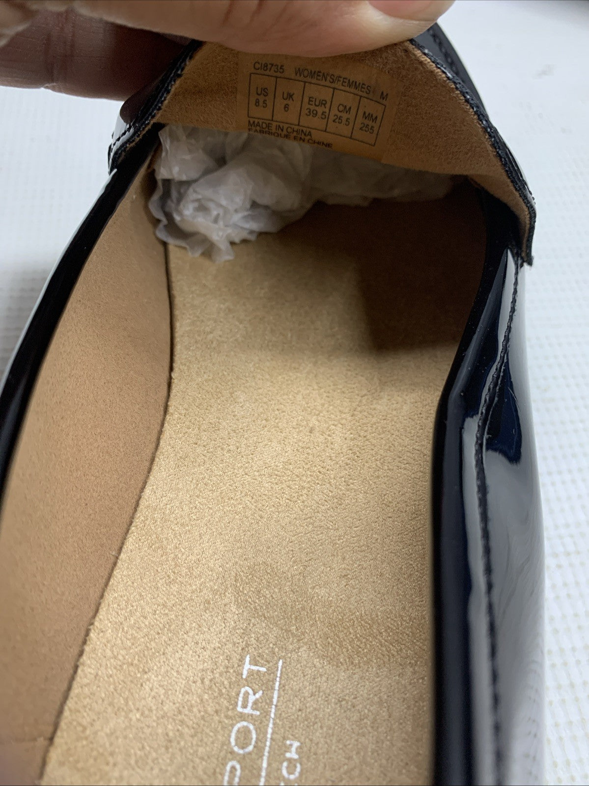Rockport Kacey Penny Loafer Shoes Black Patent Leather US Womens 8.5 Pull-On
