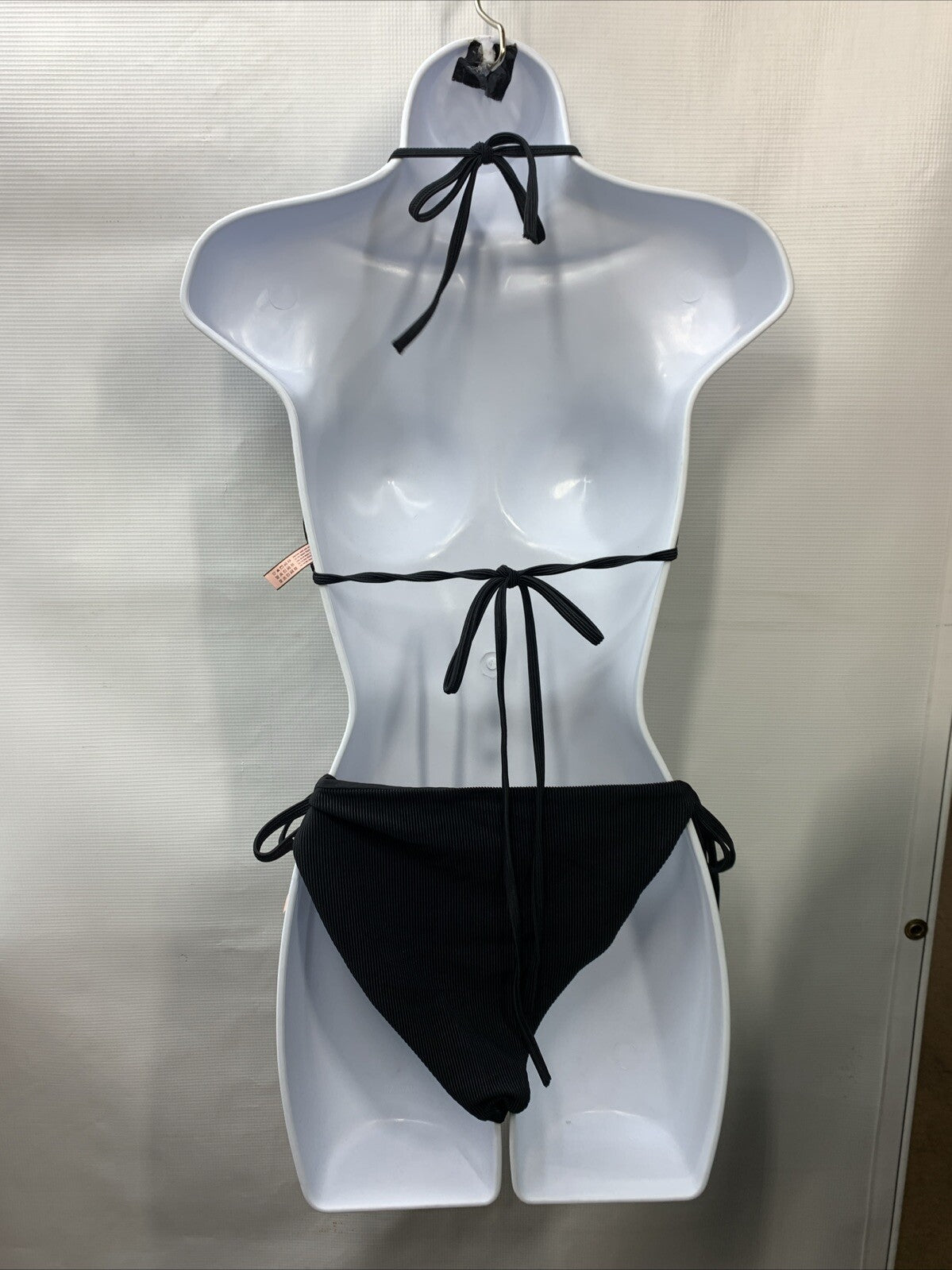 DOBREVA Women's Two Piece Swimsuit Triangle Bikini Sets String Ribbed Size L