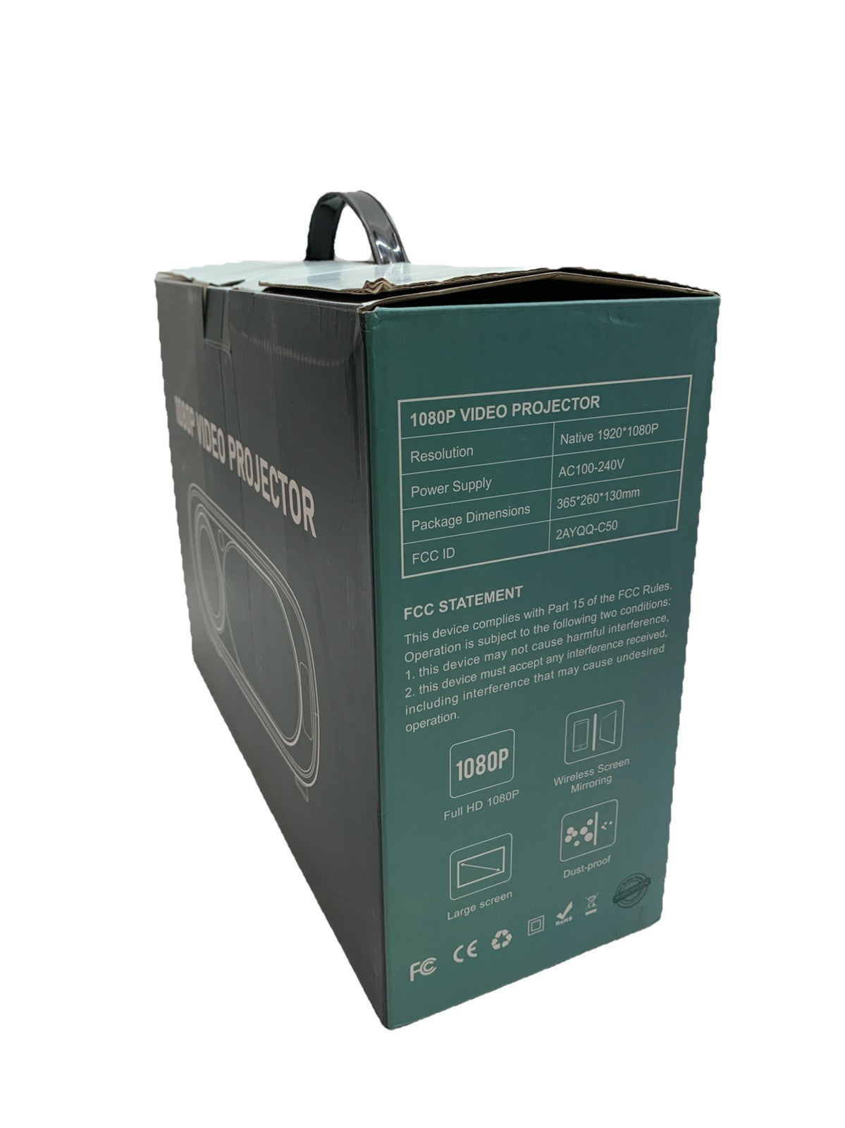 Projector [AI Auto Focus/Auto Lens Cap] Outdoor-Projector-4K with WiFi 6 White