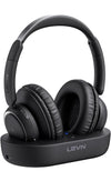 LEVN Bluetooth Wireless TV Headphones Watching Wireless Seniors Black LE-HS018