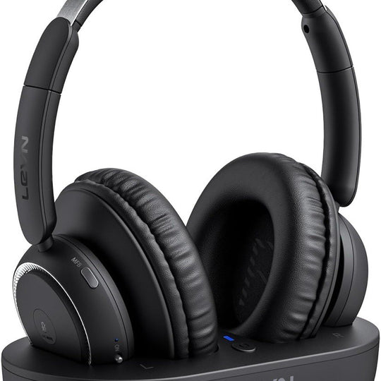 LEVN Bluetooth Wireless TV Headphones Watching Wireless Seniors Black LE-HS018