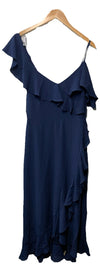 London Times T4150M Women's Ruffle Dress Party Cocktail Elegant Evening Size 10