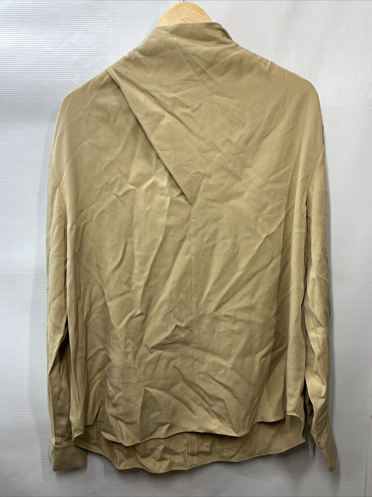 Vince Women's Cowl Neck Long Sleeve Blouse Casual Shirt Size XL V693312412 Beige