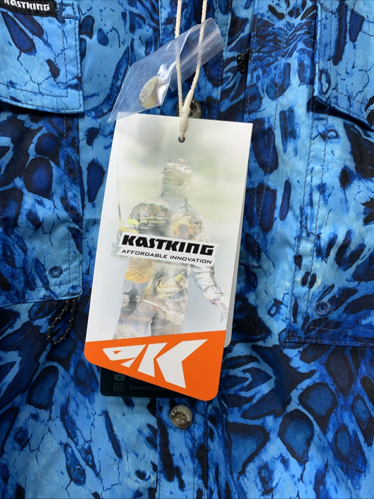Kastking Men’s Rekon Fishing Shirt Short Sleeve Shoreline Size M Collared Neck
