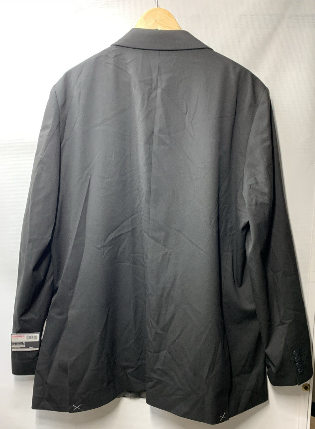 Haggar Mens JMH Premium Stretch Jacket Tuxedo Tailored Fit 52L Black Long Sleeve